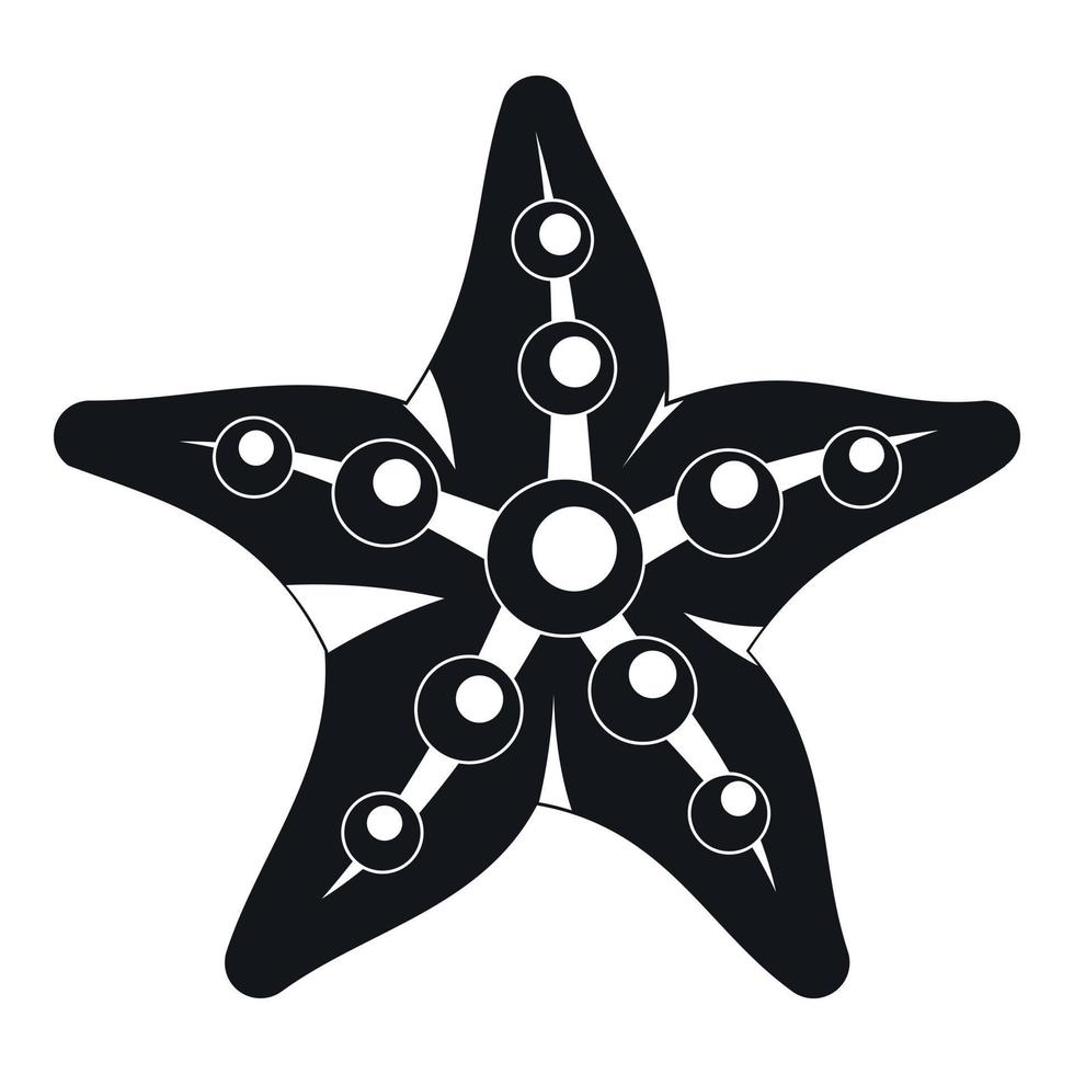 icône étoile de mer, style simple vecteur