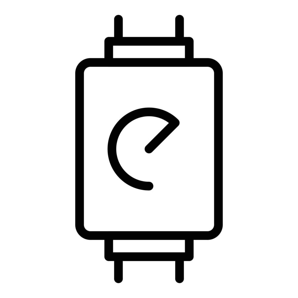 vecteur de contour d'icône de compteur de chaudière à gaz. chauffage domestique