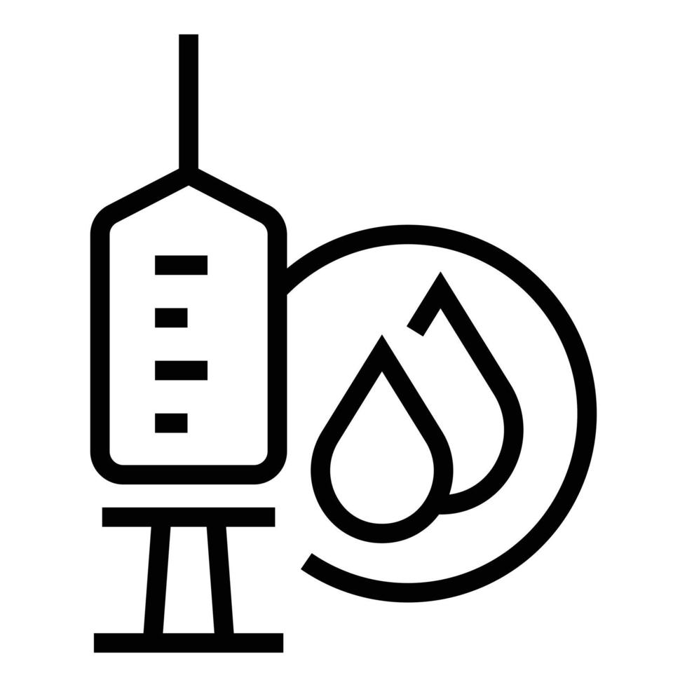 déposer le vecteur de contour de l'icône de l'ampoule de la seringue. flacon de vaccin