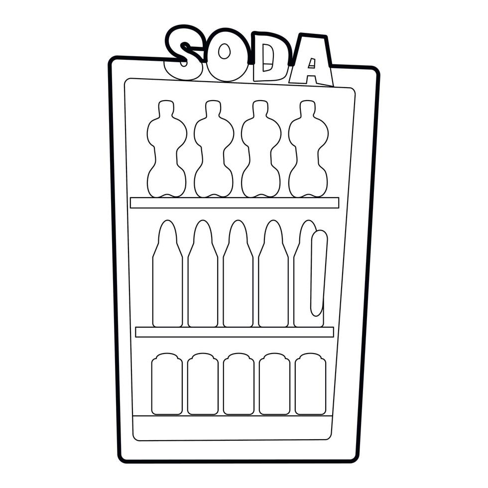 icône de réfrigération, style de contour vecteur