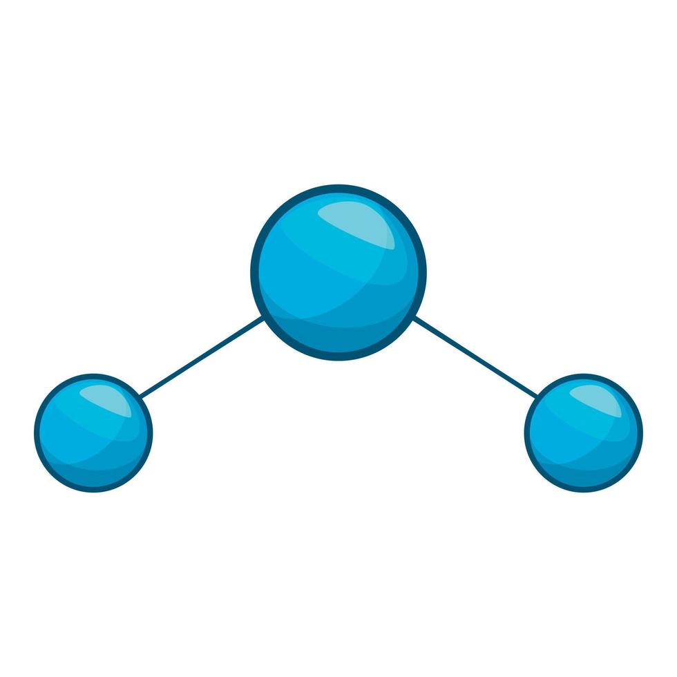 icône de la molécule d'eau, style cartoon vecteur