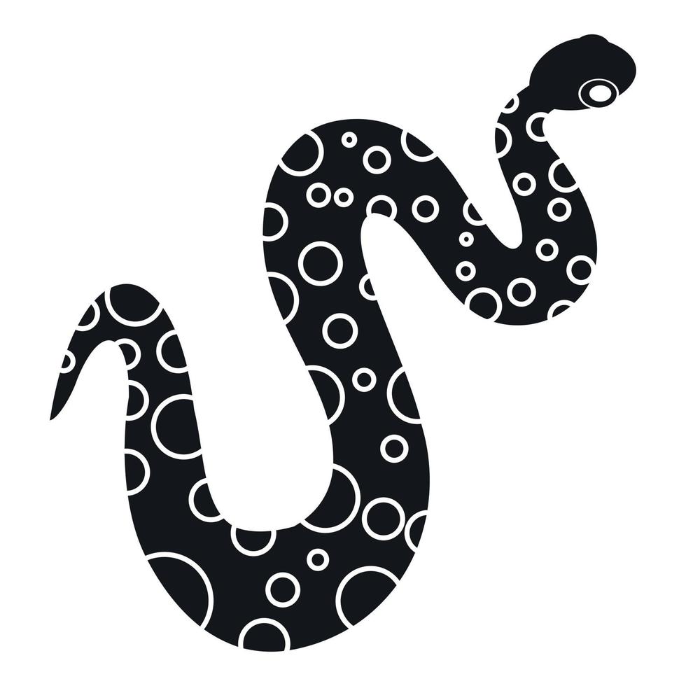 icône de serpent en pointillé, style simple vecteur
