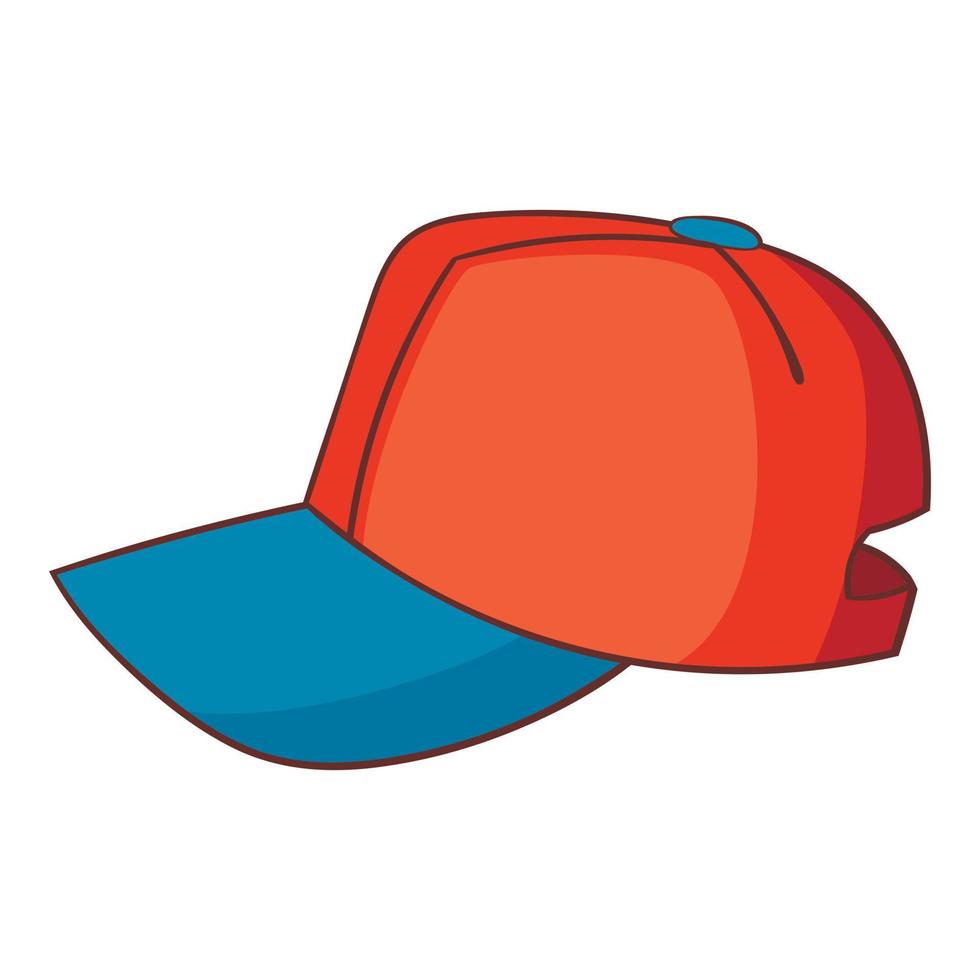 icône de casquette, style cartoon vecteur