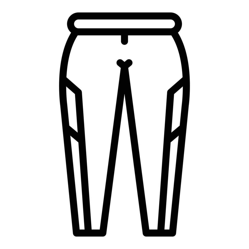 vecteur de contour d'icône de pantalon de tenue. vêtements à la mode