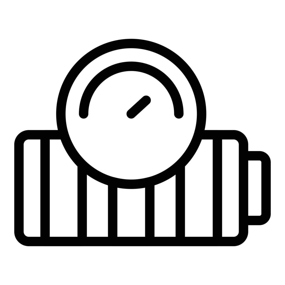 vecteur de contour d'icône de batterie de multimètre. puissance énergie