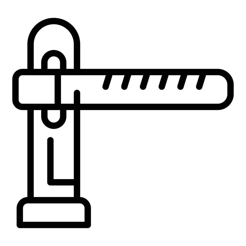 vecteur de contour d'icône de barrière de route. niveau fermé