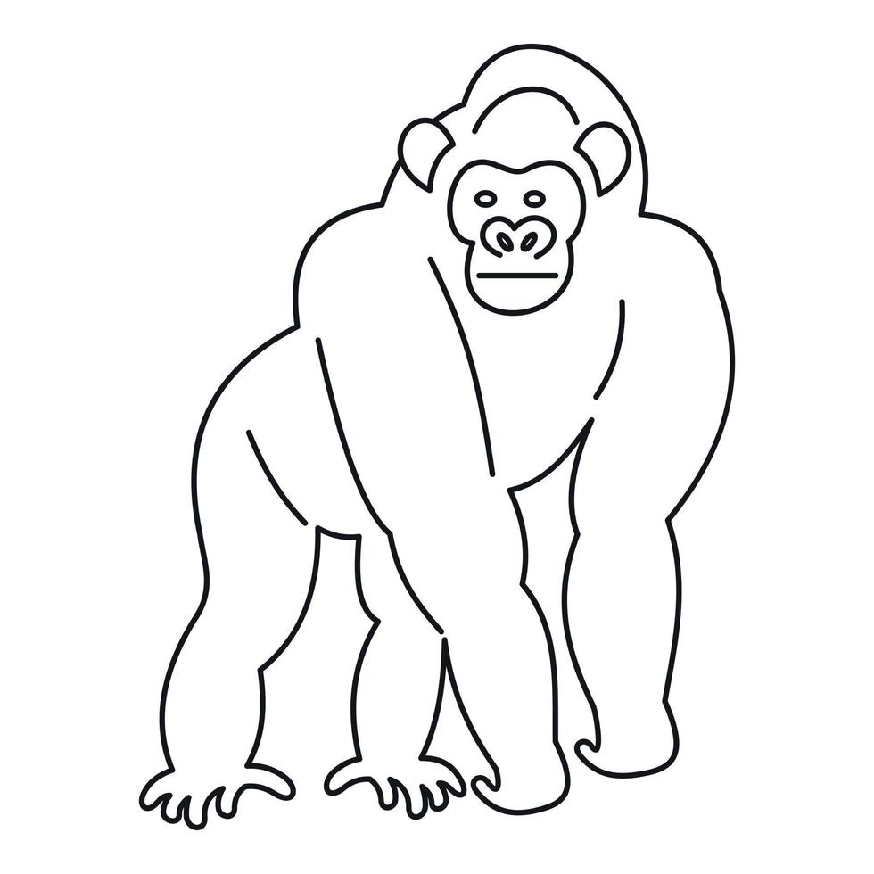 icône de singe, contour vecteur