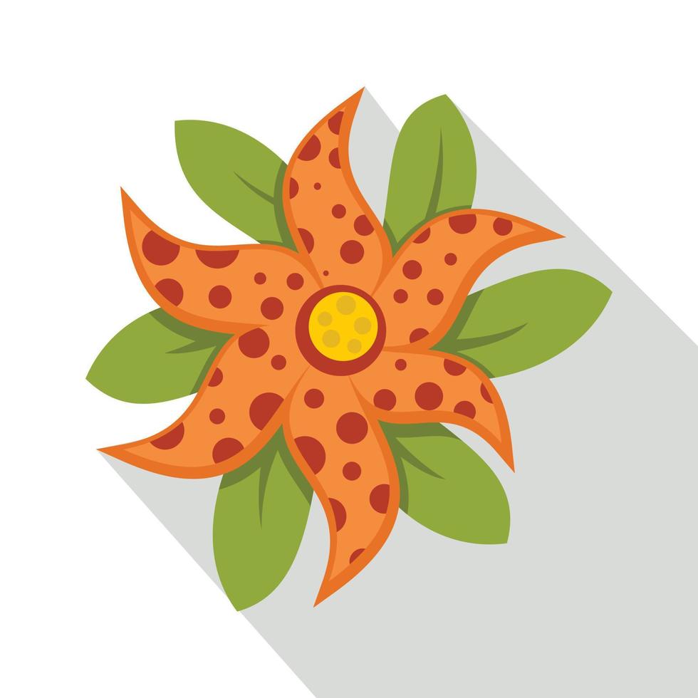 icône de fleur bringée, style plat vecteur