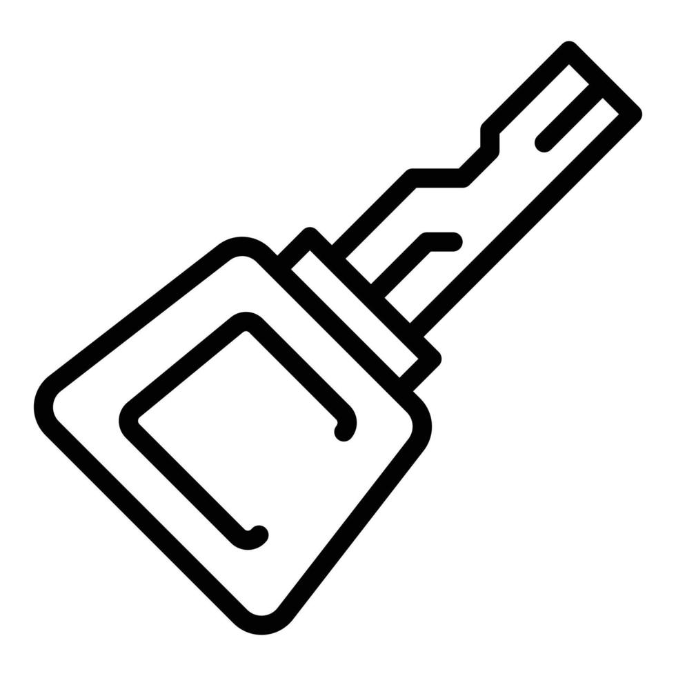 vecteur de contour d'icône de clé d'alarme de voiture. système automatique