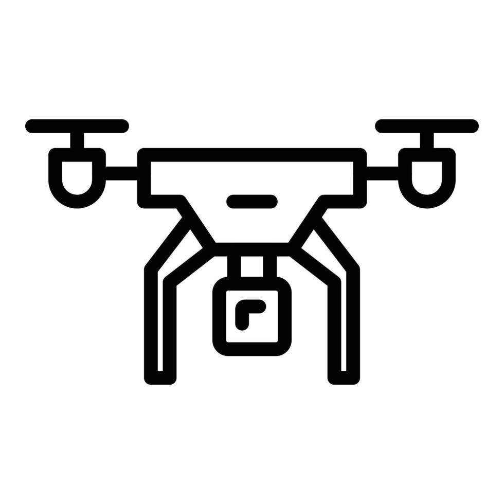 vecteur de contour d'icône de drone de cinéma. caméra aérienne