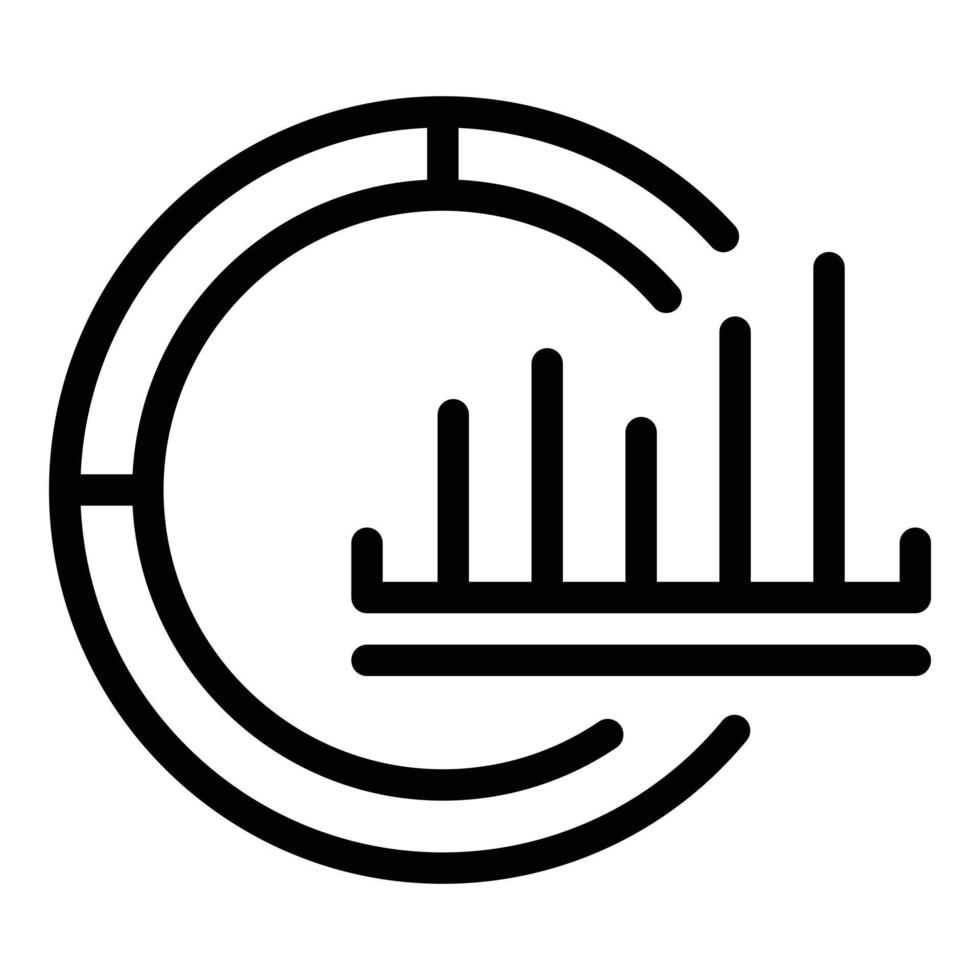 vecteur de contour d'icône de cercle de système d'apprentissage. école de commerce