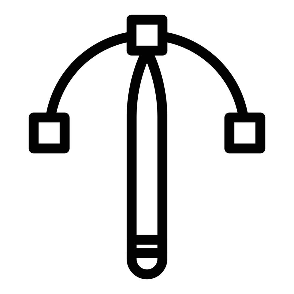 vecteur de contour d'icône de stylo de vecteur. ordinateur numérique