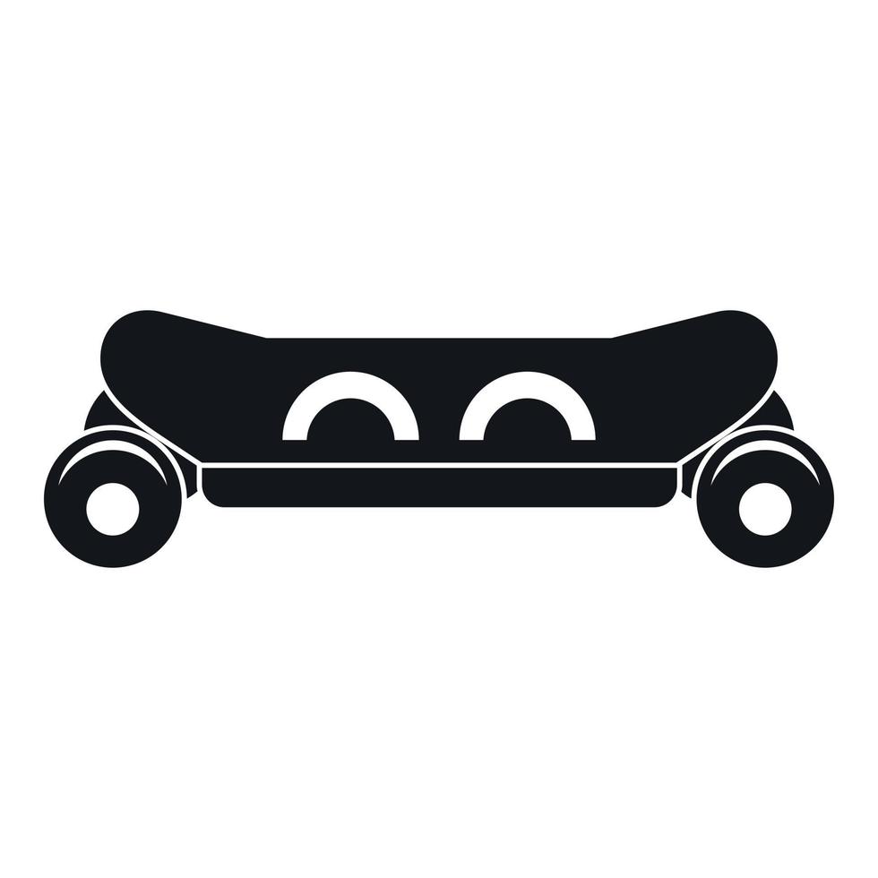 icône de planche à roulettes, style simple vecteur