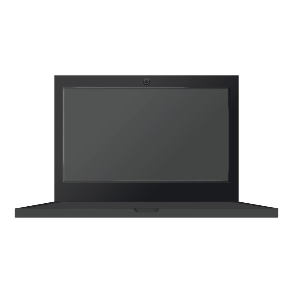 maquette d'ordinateur portable moderne noir, style réaliste vecteur