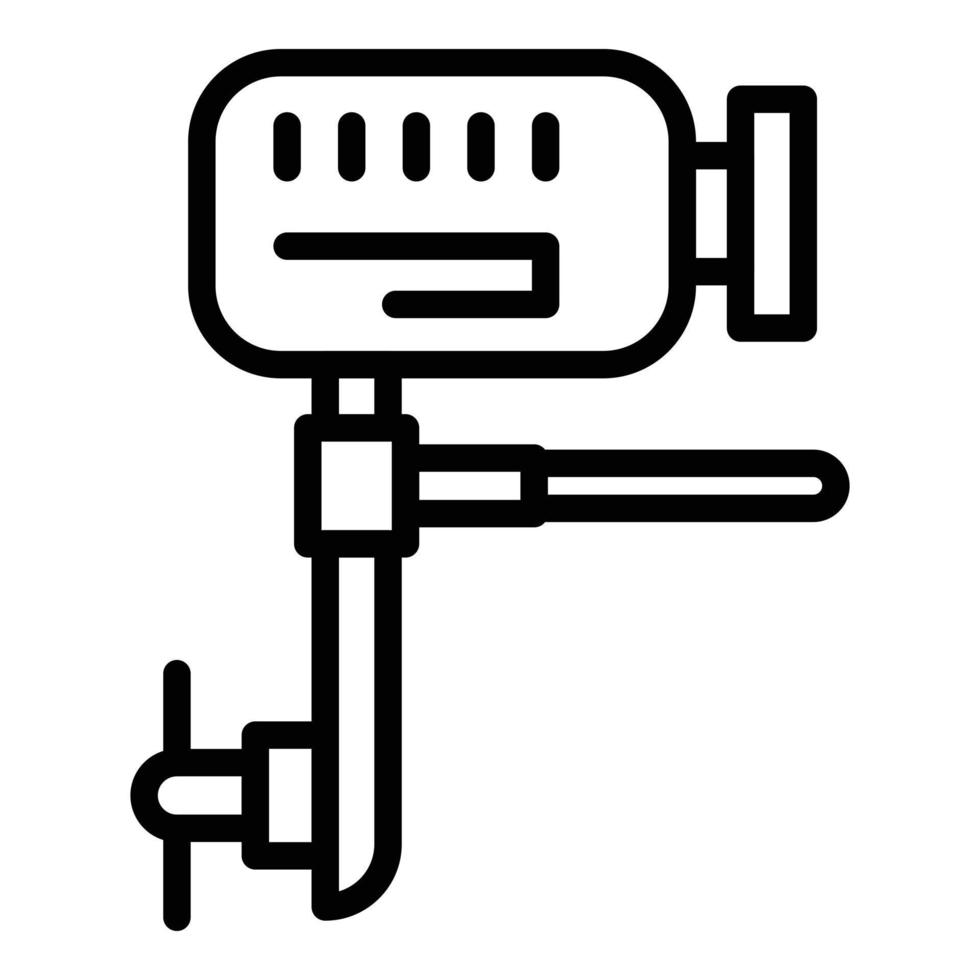 vecteur de contour d'icône de bateau à moteur de croisière. moteur hors-bord