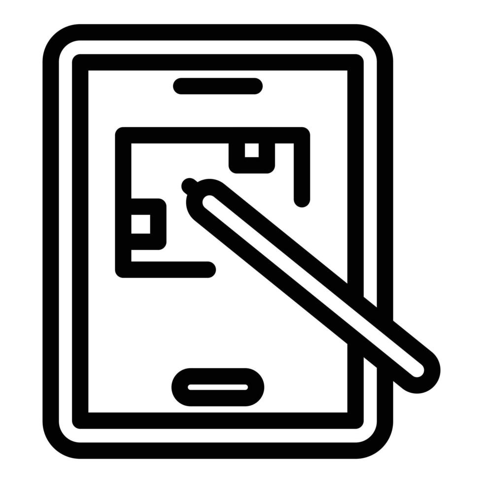 vecteur de contour d'icône de courbe créative. stylo numérique