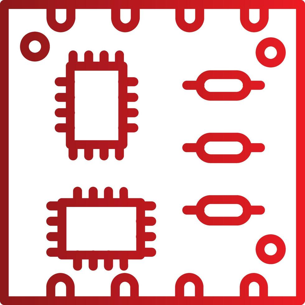 icône de vecteur de carte pcb