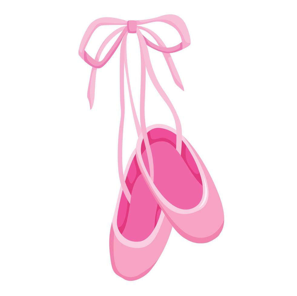 mignon ballerine ballet chaussures sport illustration vecteur clipart