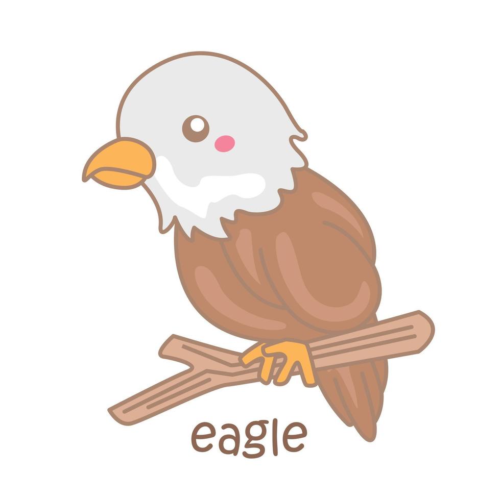 alphabet e pour aigle vocabulaire illustration vecteur clipart