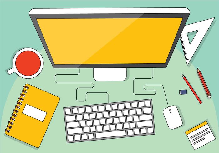 Illustration de bureau Vector Free Design