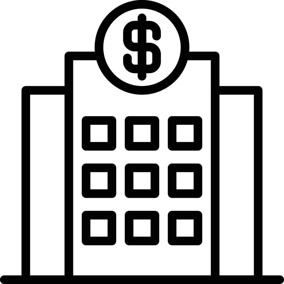 illustration vectorielle de banque sur un fond. symboles de qualité premium. icônes vectorielles pour le concept et la conception graphique. vecteur