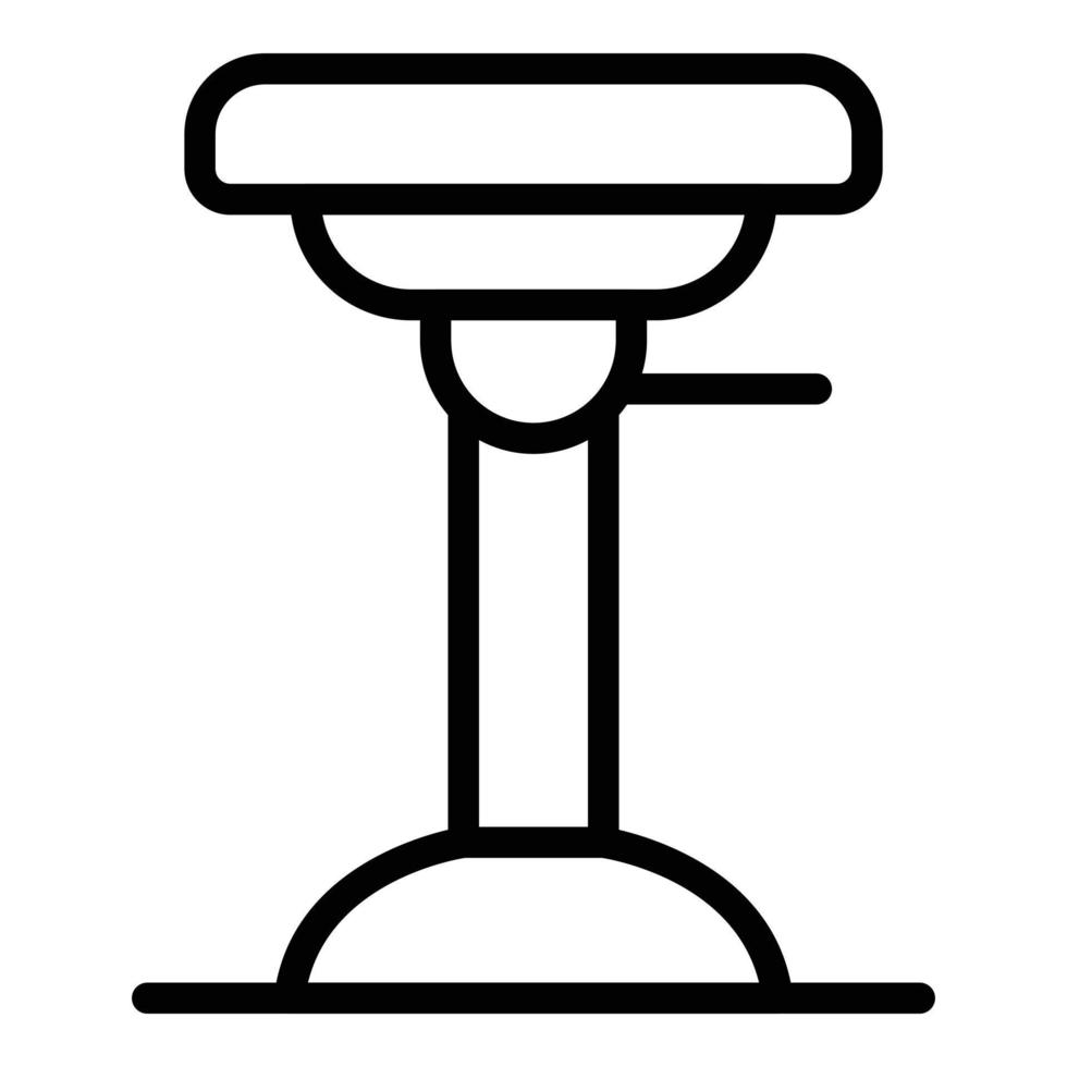 vecteur de contour d'icône de tabouret de bar design. chaise moderne