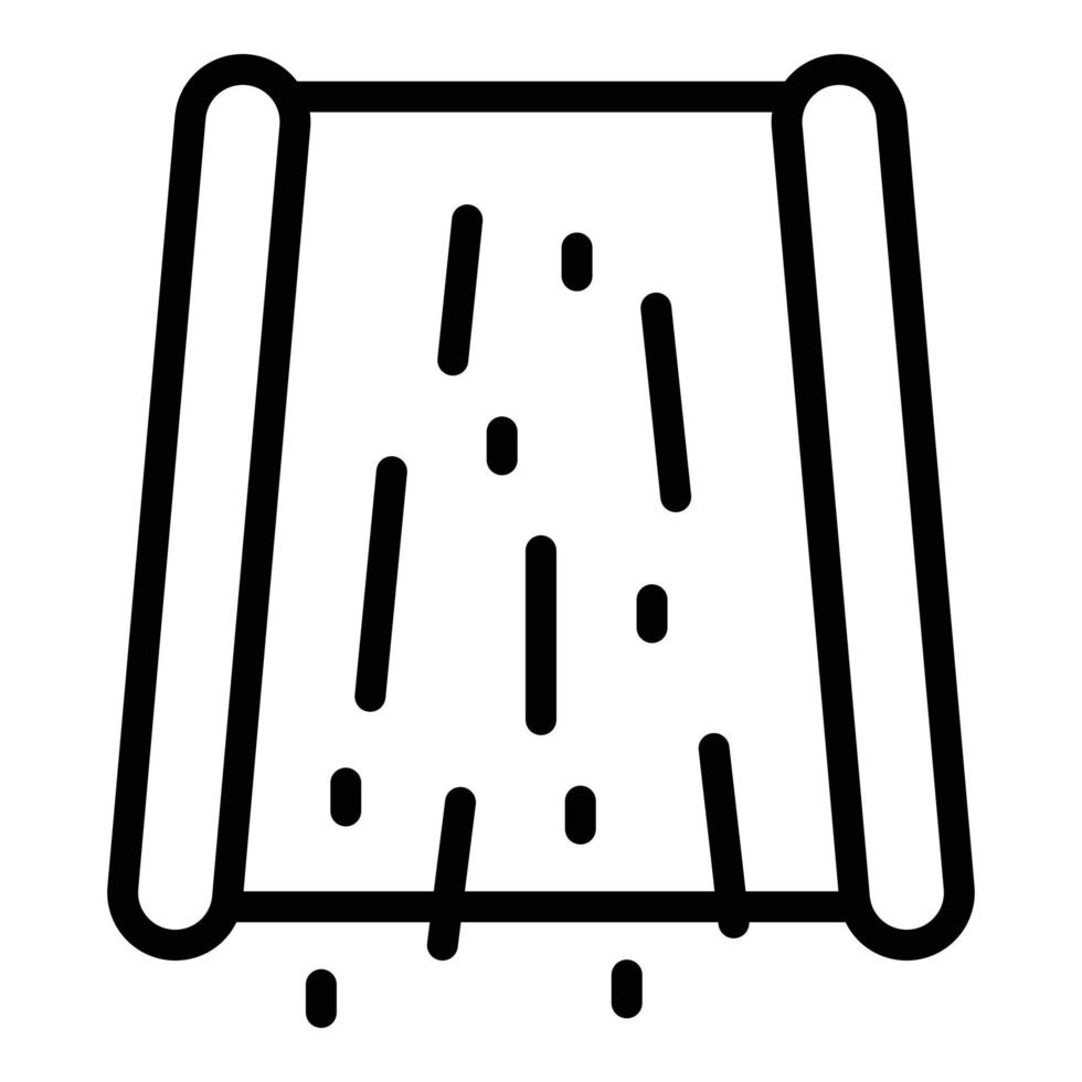 vecteur de contour d'icône de diapositive de mine d'or. trésor du jeu