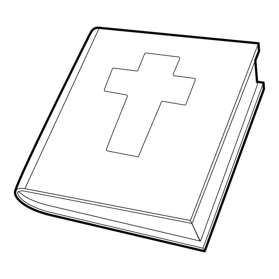 icône biblique, style de contour vecteur