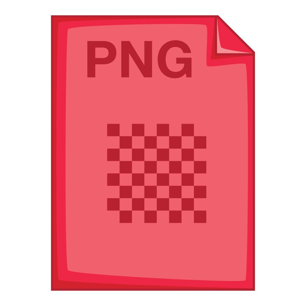 icône de fichier png, style cartoon vecteur