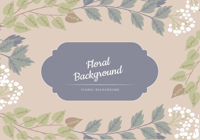 Blue and Neutral Tone Floral Vector Background