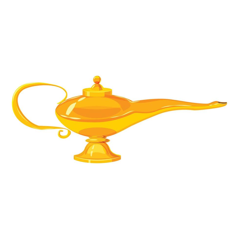 icône de lampe à huile du moyen-orient, style cartoon vecteur