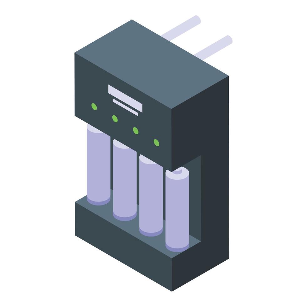 vecteur isométrique d'icône de chargeur de batterie. puissance énergie