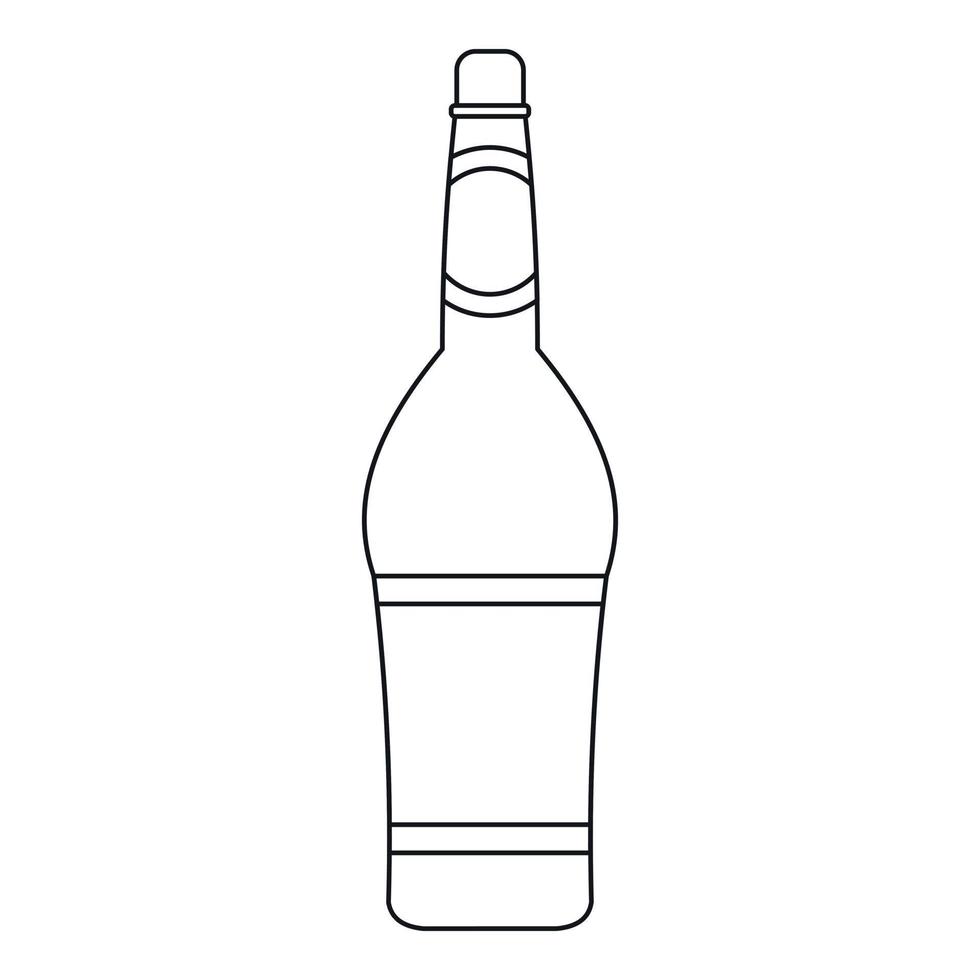 icône de bouteille de conception, style de contour vecteur