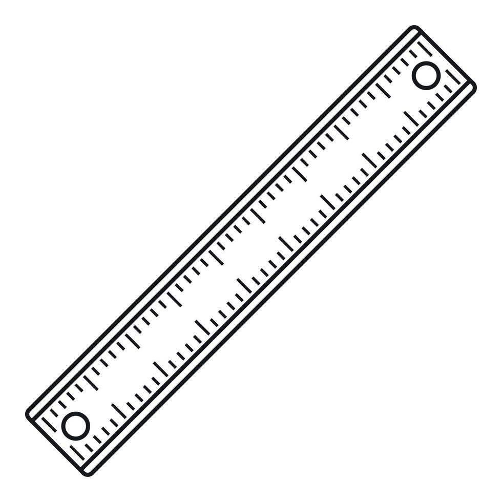 règle, icône de forme rectangulaire, style de contour 15221724 Art  vectoriel chez Vecteezy