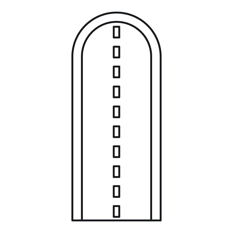 icône de section de route, style de contour vecteur