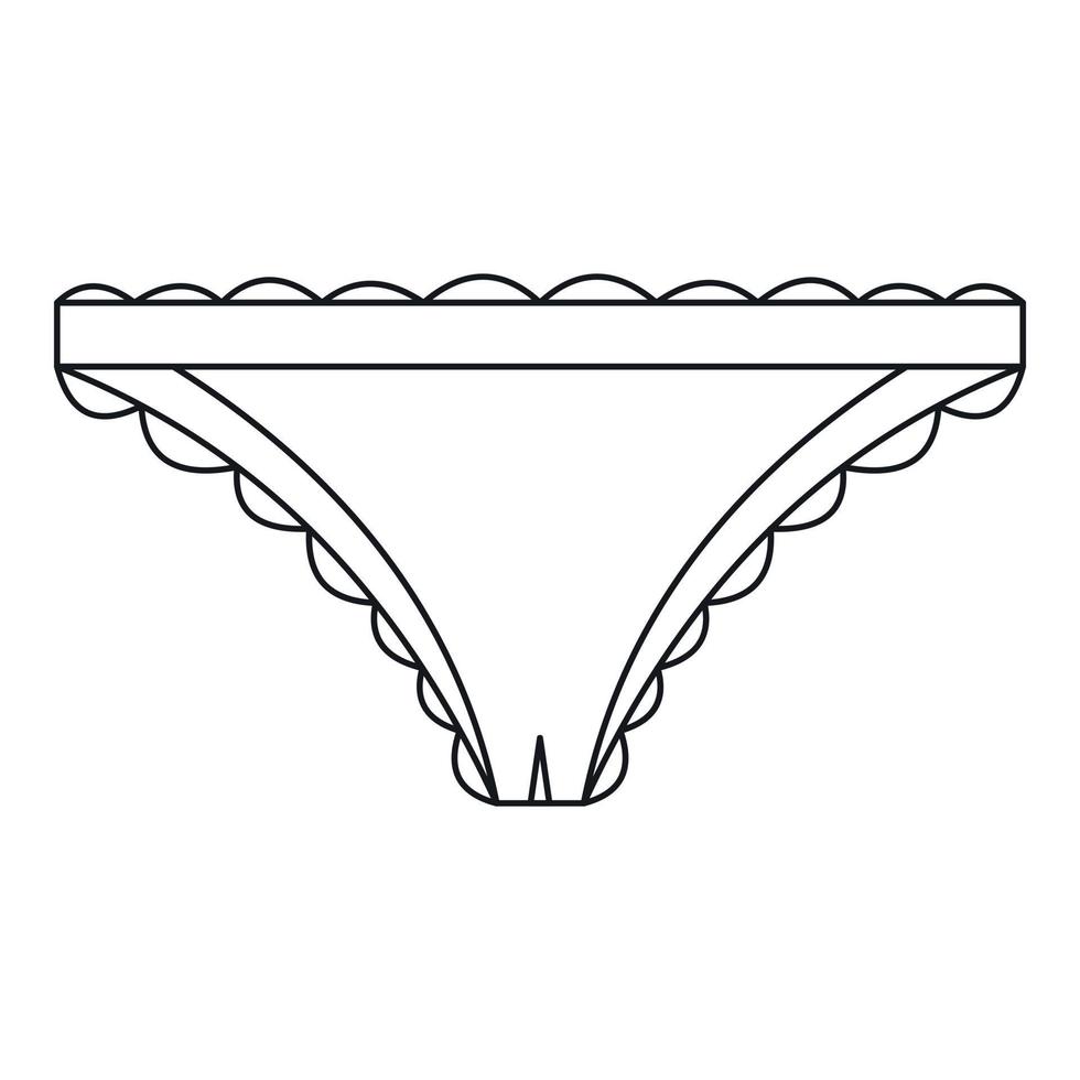 icône de culotte de femme, style de contour vecteur