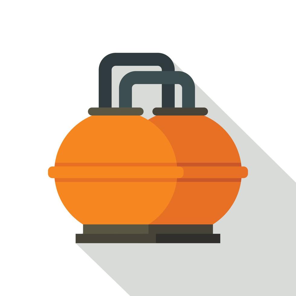 icône de réservoir de stockage de carburant orange, style plat vecteur