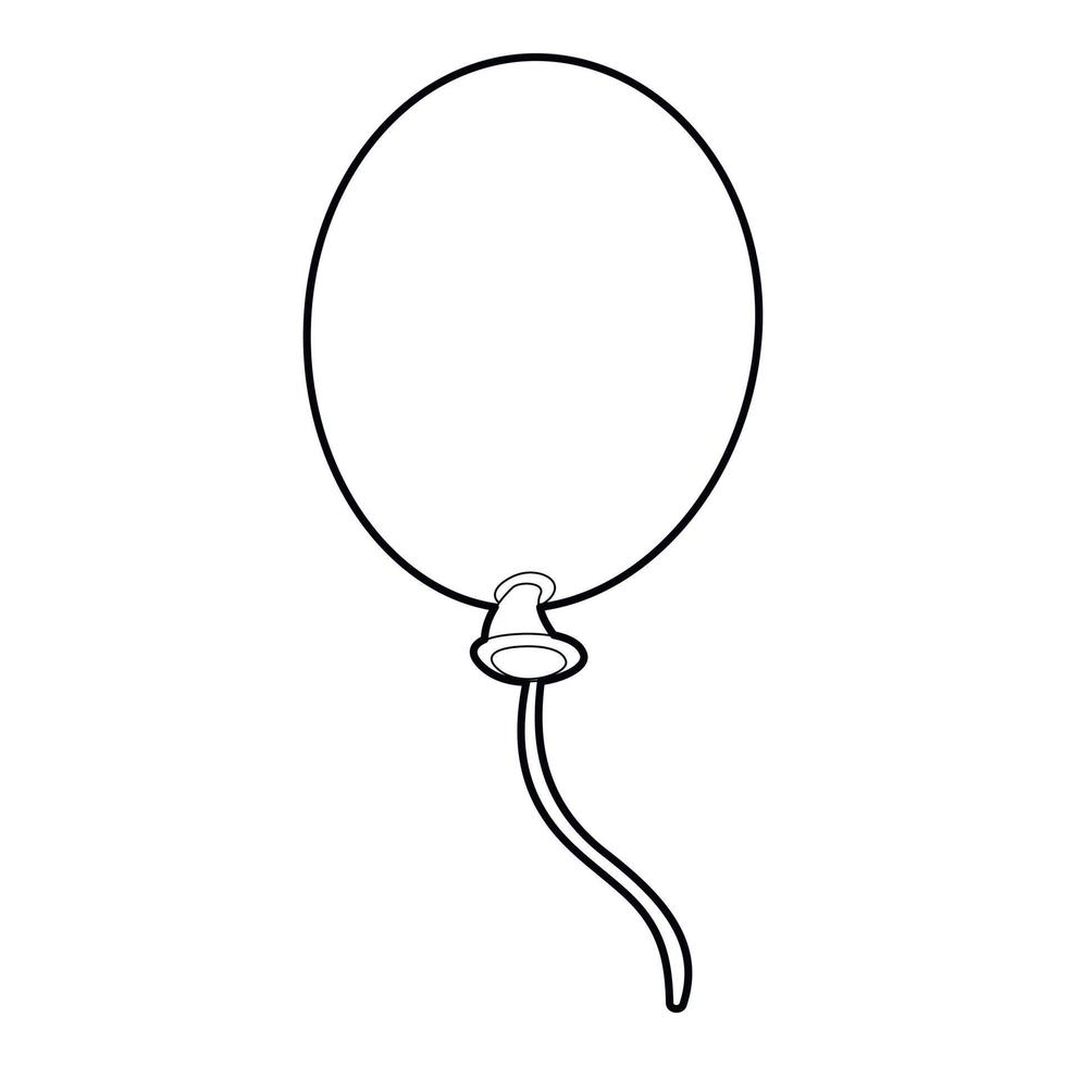 icône de ballon, style de contour vecteur