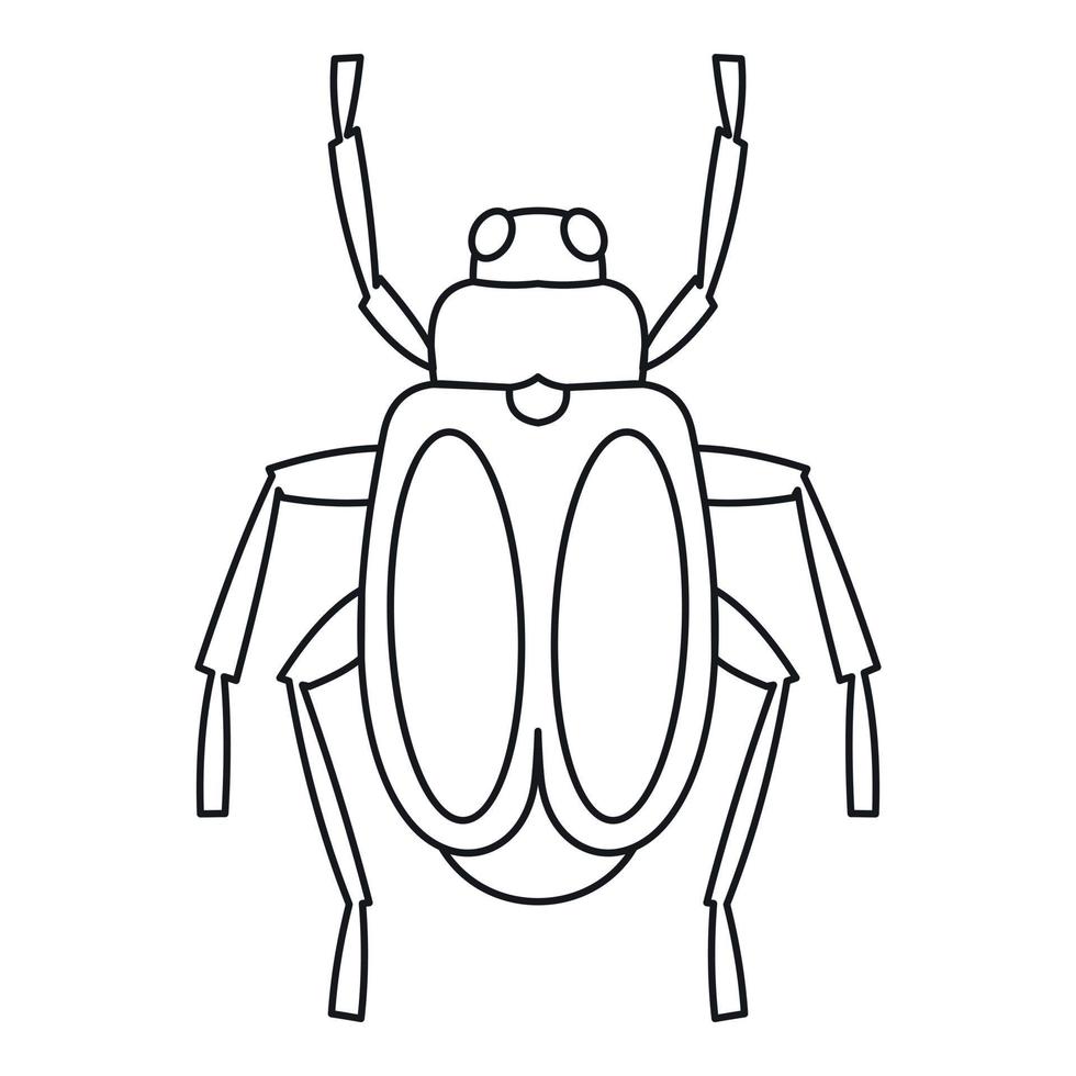 icône de scarabée, style de contour vecteur