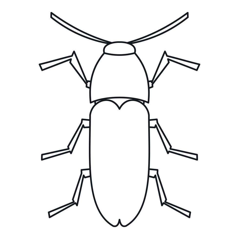 icône de bousier, style de contour vecteur