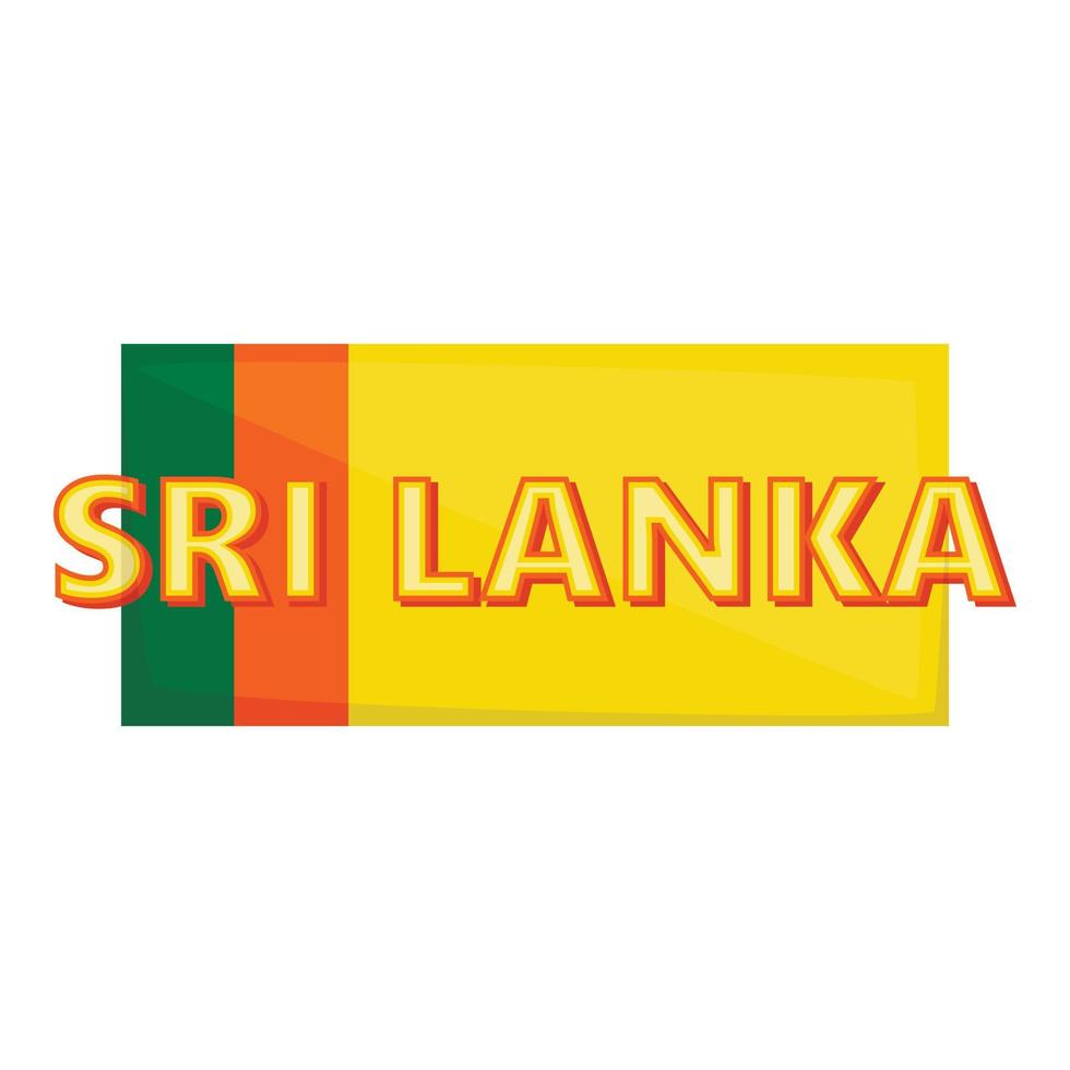 icône du sri lanka, style cartoon vecteur