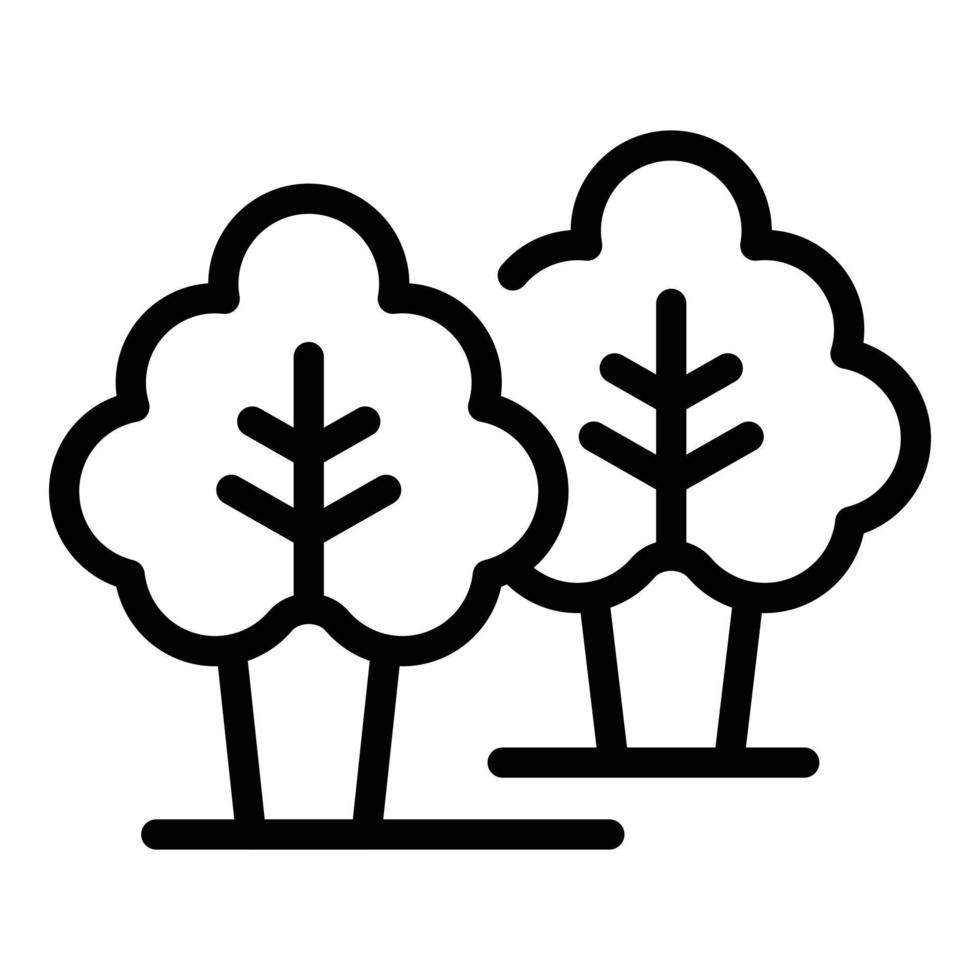 vecteur de contour d'icône de soin des arbres. technologie écologique