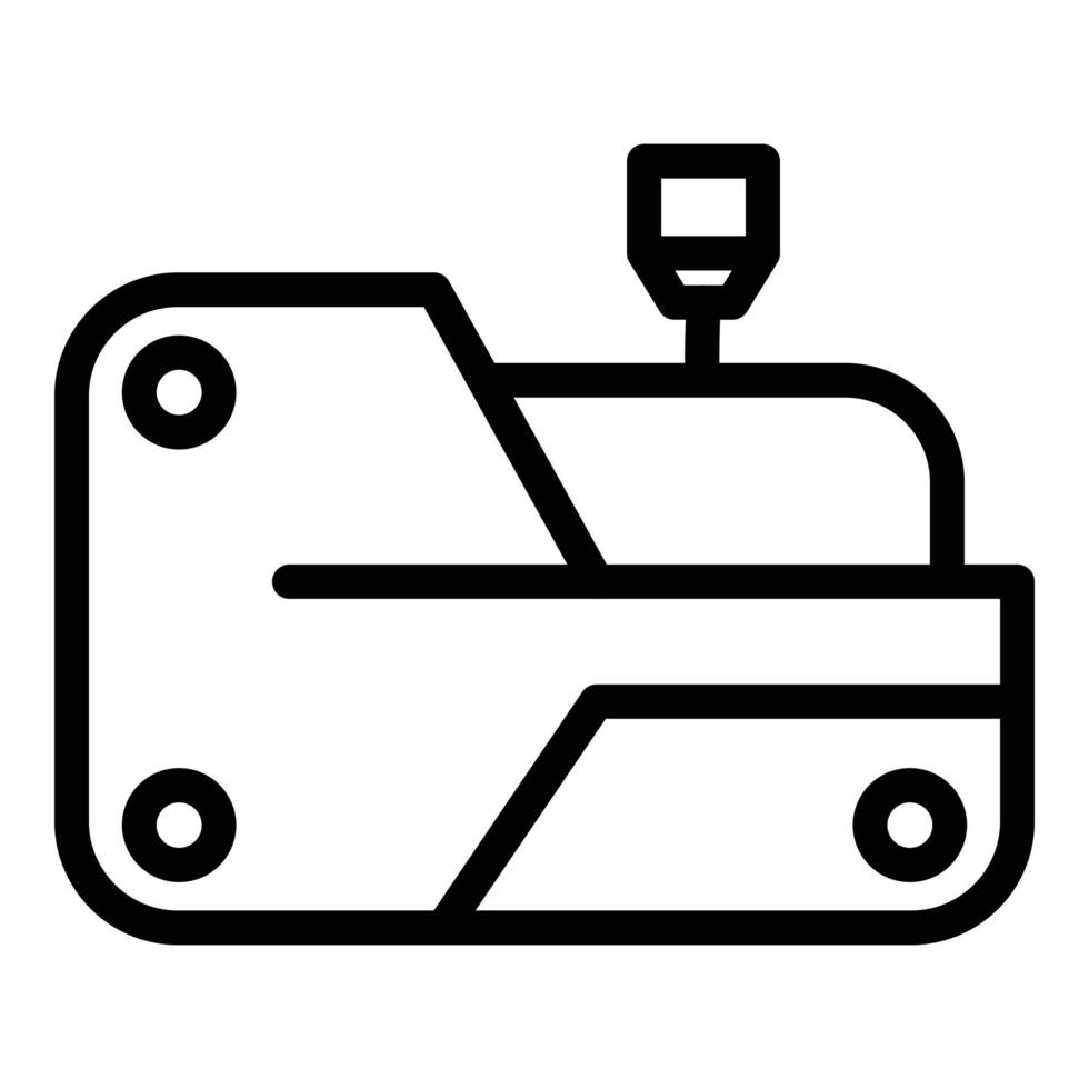 vecteur de contour d'icône d'impression de pièce de voiture. conception d'imprimante