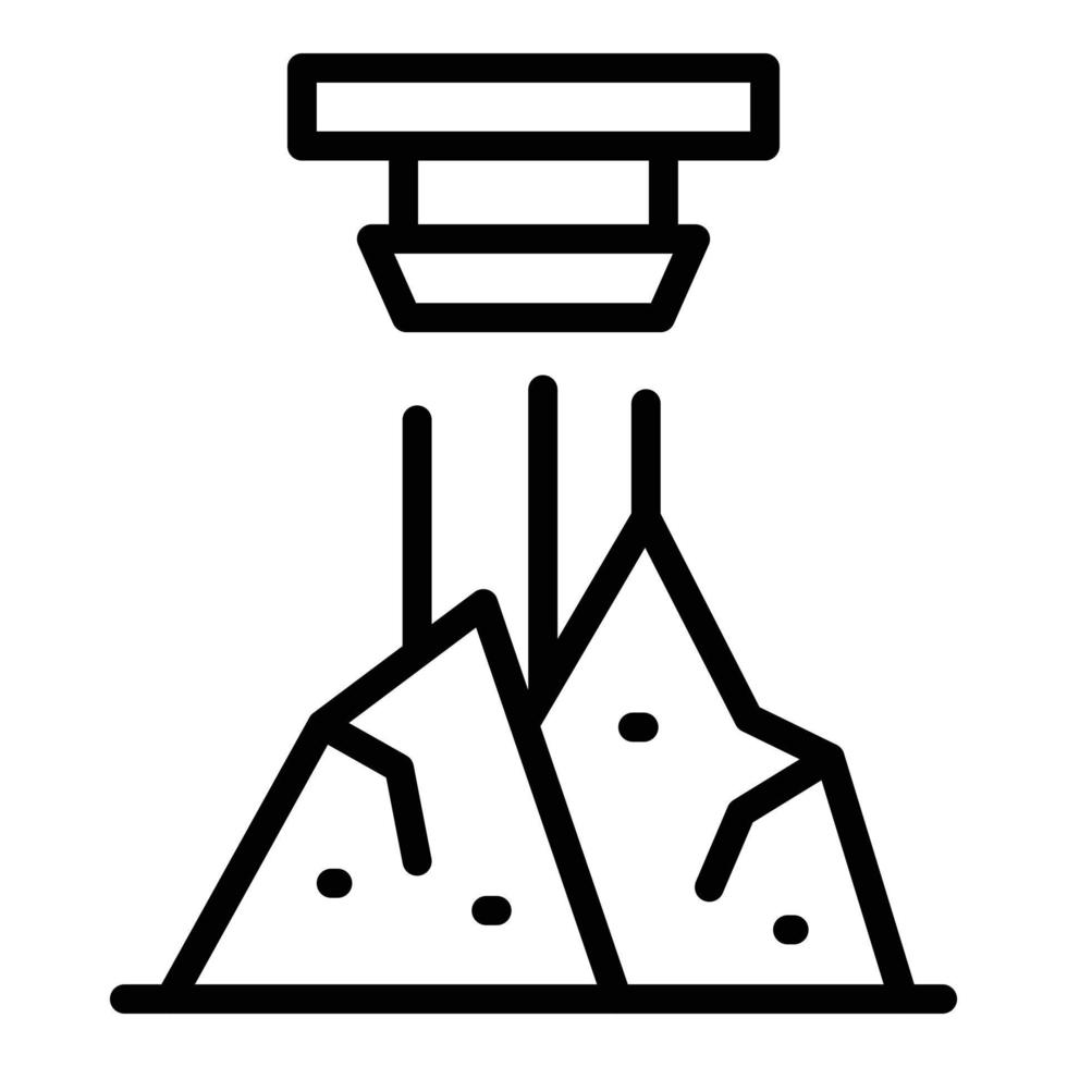 vecteur de contour d'icône de production de verre d'usine. feuille brute