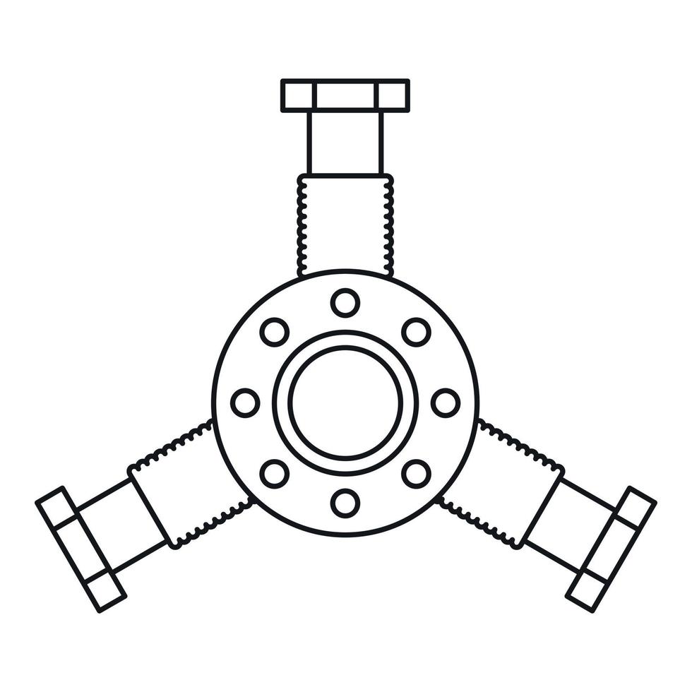 icône de détail mécanique ronde, style de contour vecteur