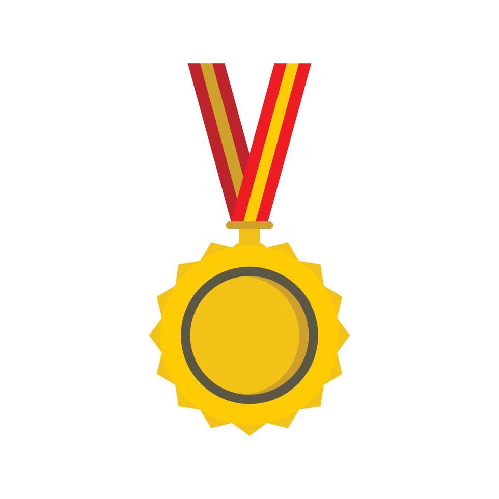 icône de la médaille, style plat vecteur