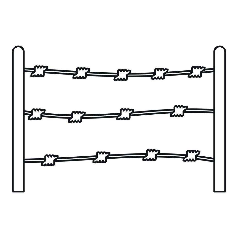 icône de zone réglementée, style de contour vecteur