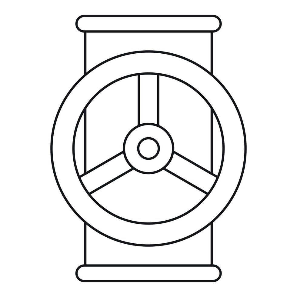 icône de vanne, style de contour vecteur