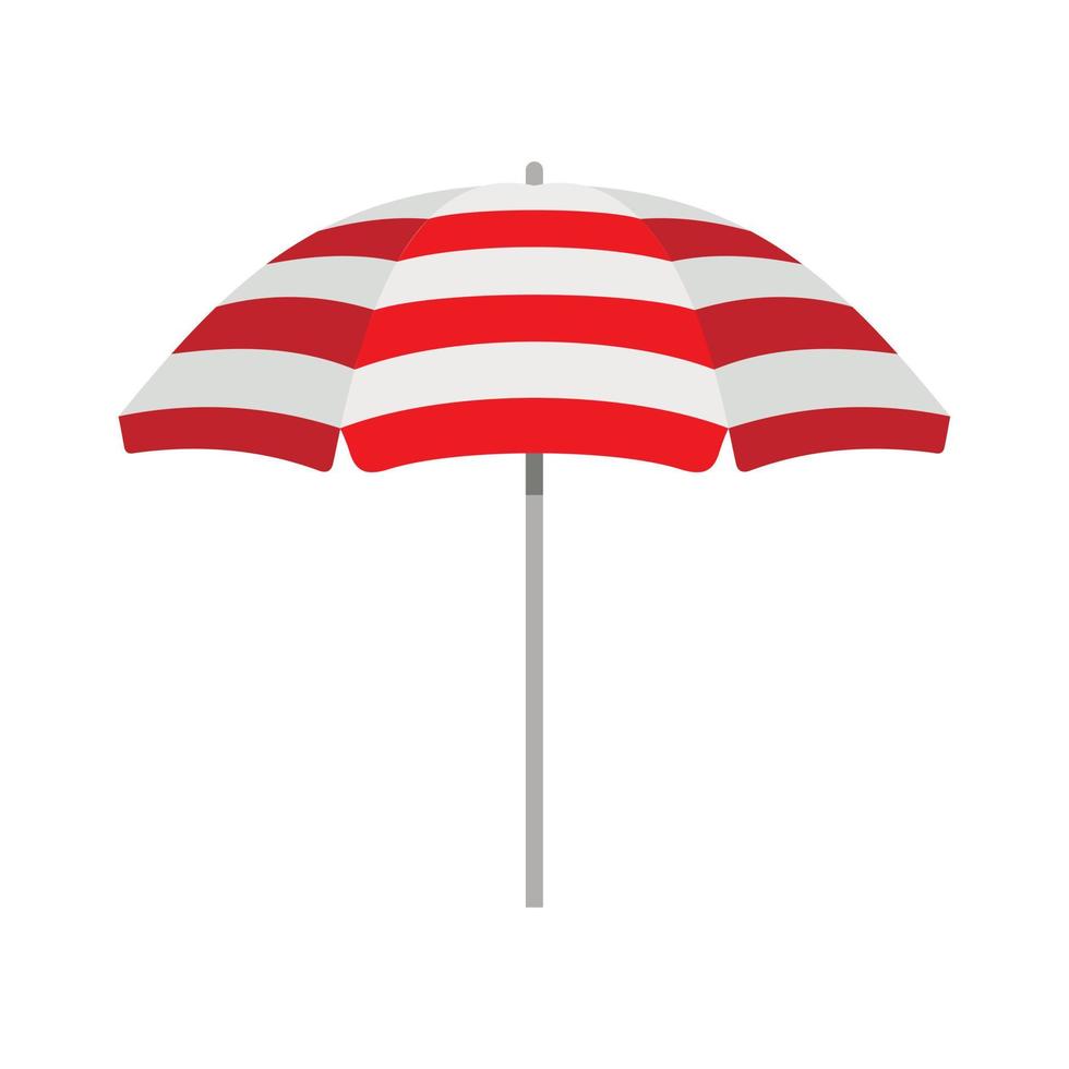 icône de parapluie de plage, style plat vecteur