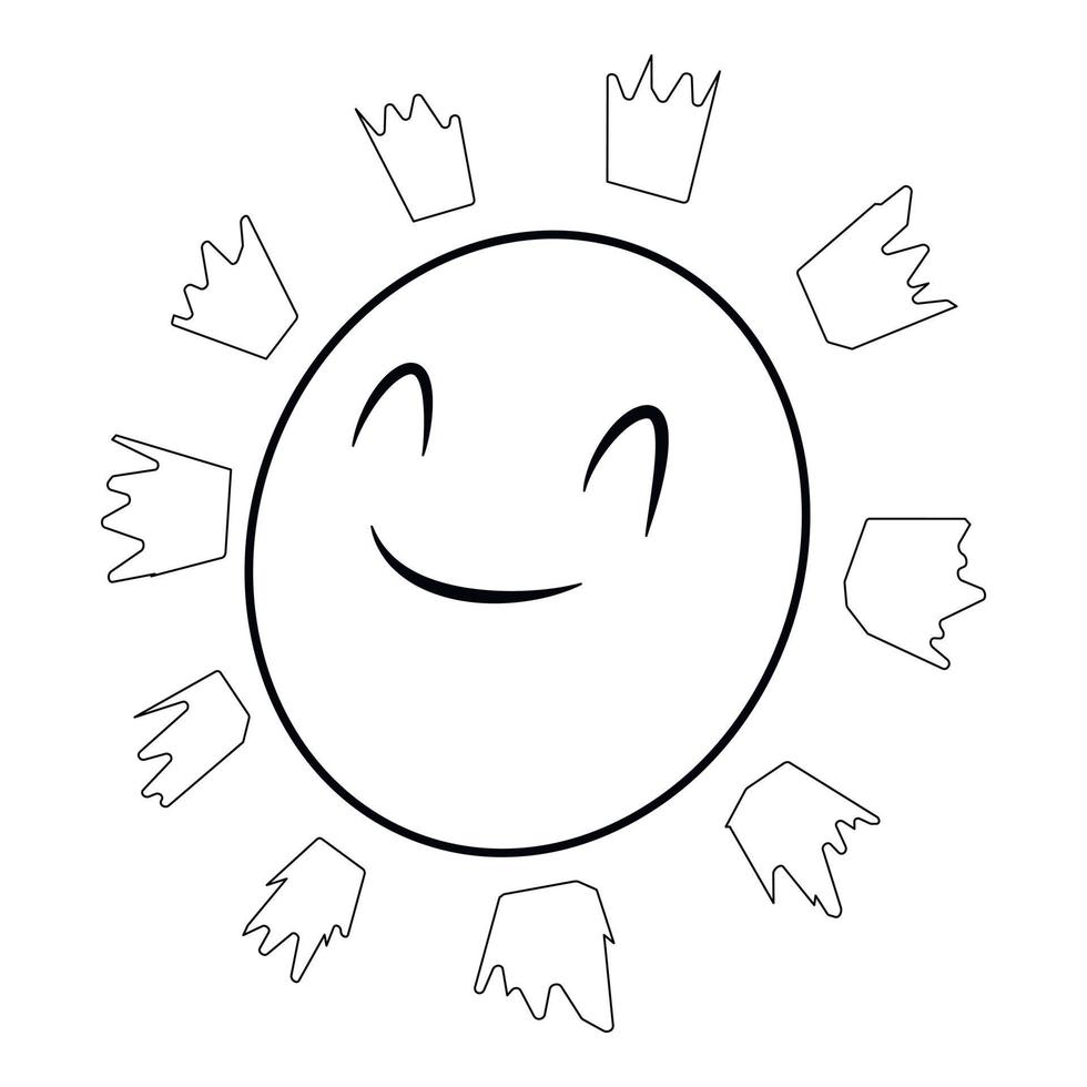 icône de soleil, style 3d isométrique vecteur